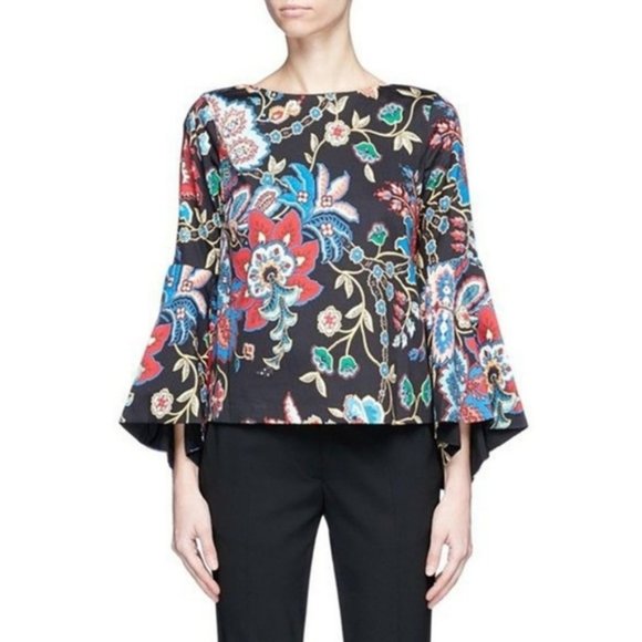 Alice and Olivia Bell Sleeve Baska Shirt - Picture 1 of 5